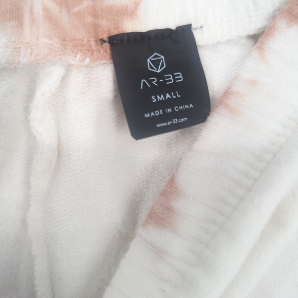 AR-33 Tie Dye 2 Piece Sweatsuit Set in Coco Vanilla Size Small - Picture 7 of 8